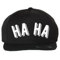 Haha Wool Snapback Cap