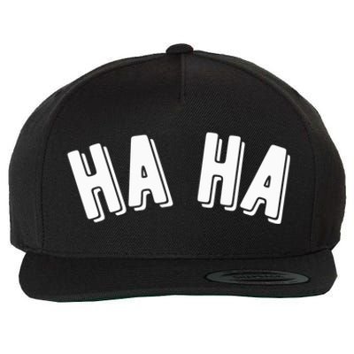 Haha Wool Snapback Cap