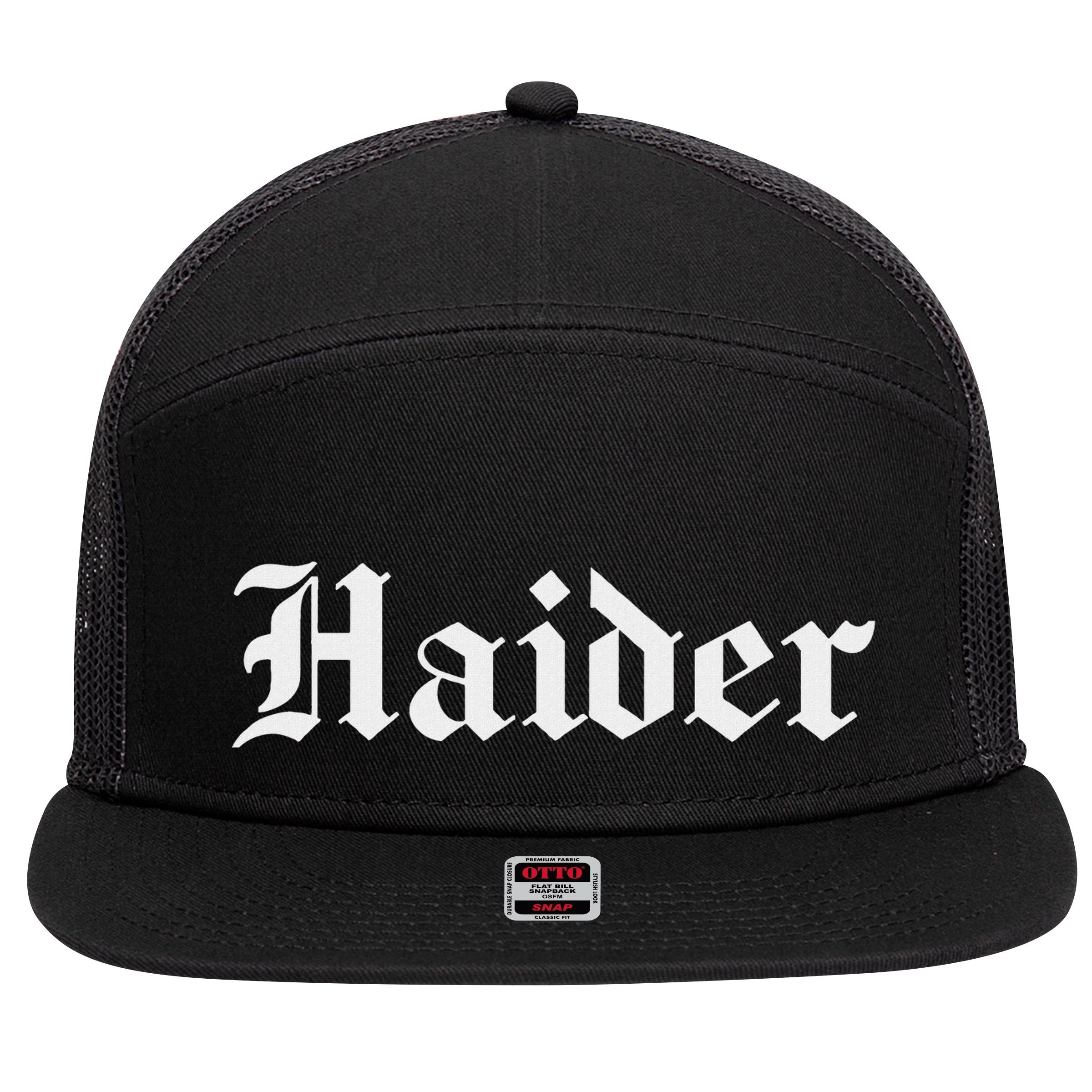 Haider 7 Panel Mesh Trucker Snapback Hat