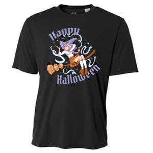 Happy Halloween Anime Witch Girl Cooling Performance Crew T-Shirt