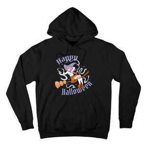 Happy Halloween Anime Witch Girl Hoodie