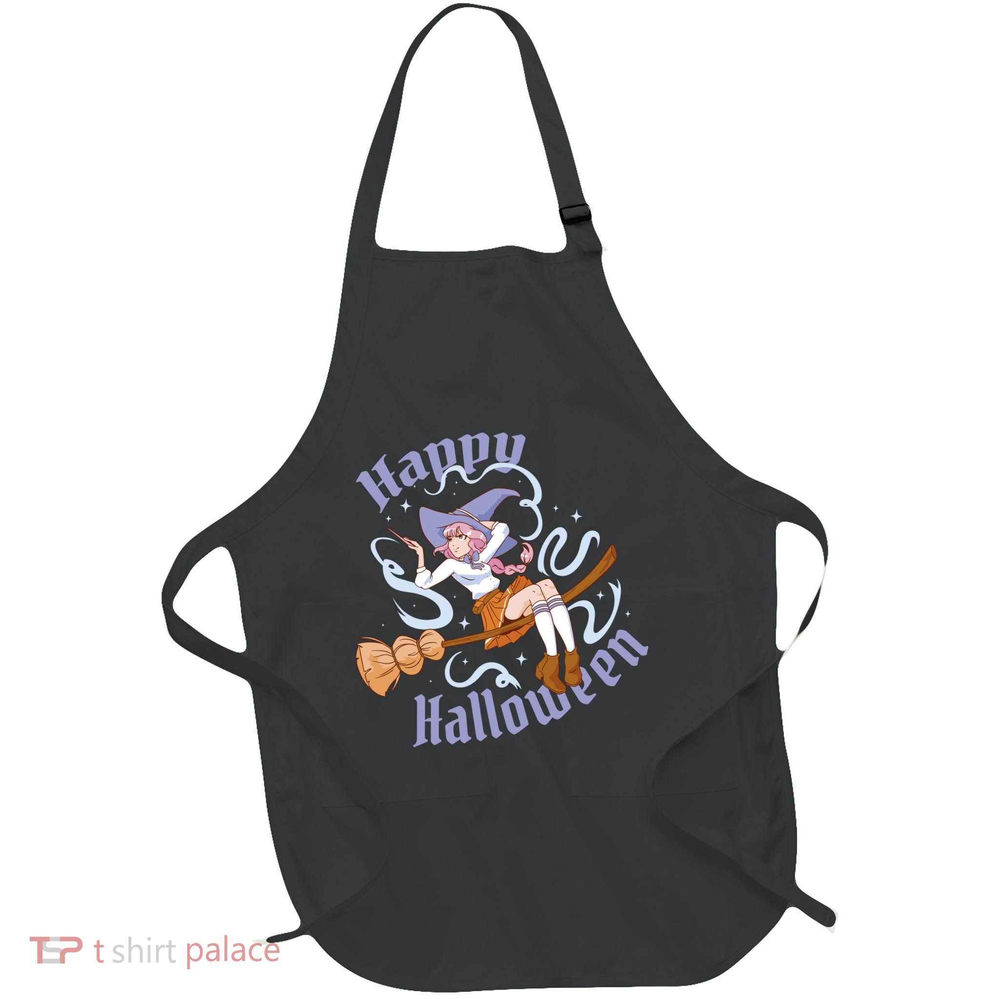 Happy Halloween Anime Witch Girl Apron