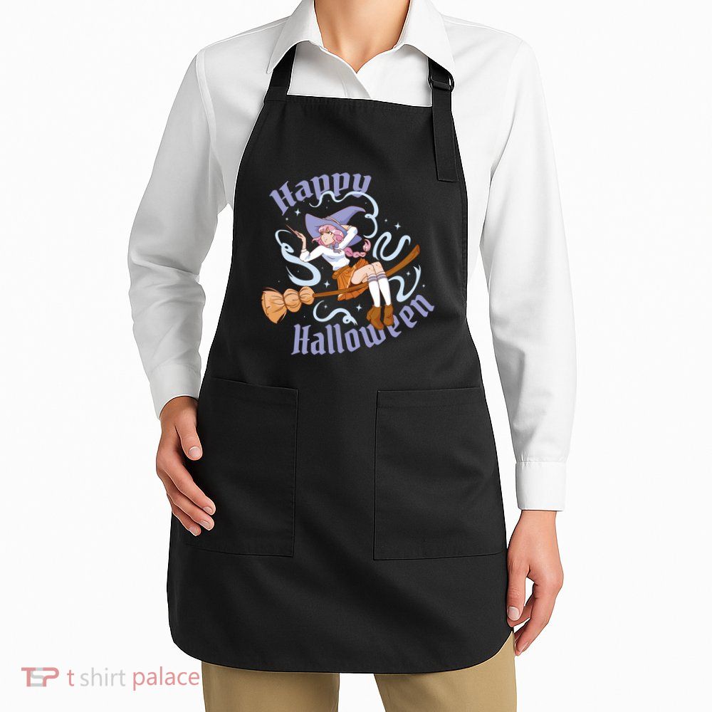 Happy Halloween Anime Witch Girl Apron