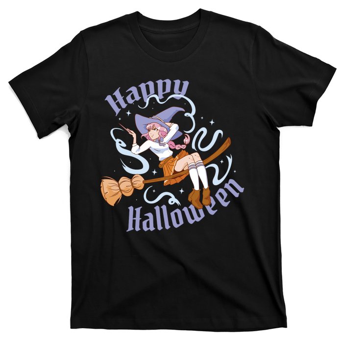 Happy Halloween Anime Witch Girl T-Shirt