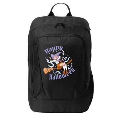 Happy Halloween Anime Witch Girl City Backpack