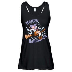 Happy Halloween Anime Witch Girl Ladies Essential Flowy Tank