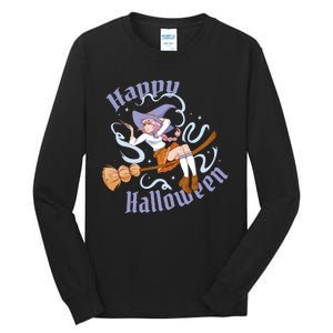 Happy Halloween Anime Witch Girl Tall Long Sleeve T-Shirt