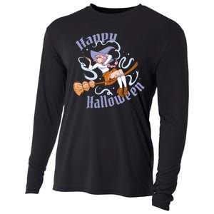 Happy Halloween Anime Witch Girl Cooling Performance Long Sleeve Crew