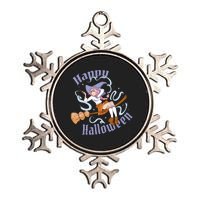 Happy Halloween Anime Witch Girl Metallic Star Ornament