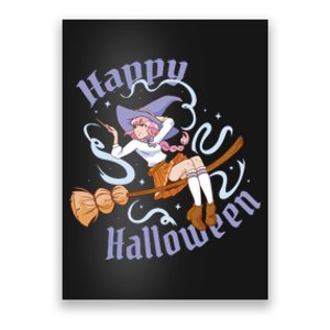 Happy Halloween Anime Witch Girl Poster