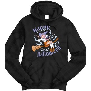 Happy Halloween Anime Witch Girl Tie Dye Hoodie