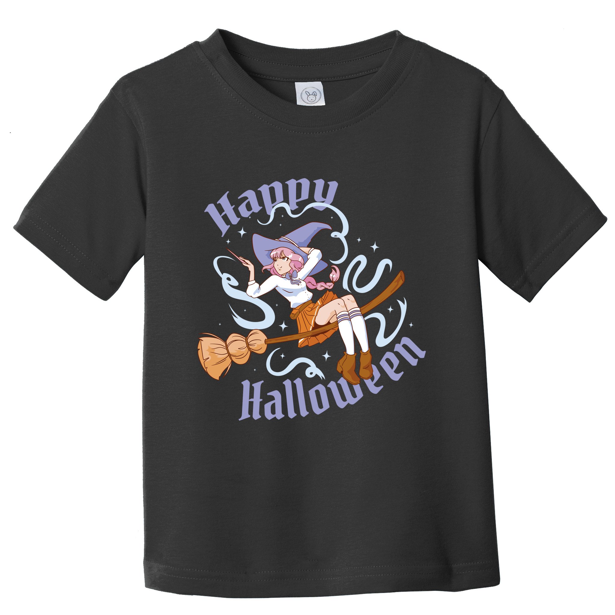 Happy Halloween Anime Witch Girl Toddler T-Shirt