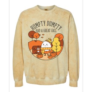 H.U.M.P.T.Y Had A Great Fall Funny Autumn Joke Thankgving Colorblast Crewneck Sweatshirt