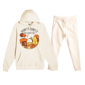 H.U.M.P.T.Y Had A Great Fall Funny Autumn Joke Thankgving Premium Hooded Sweatsuit Set