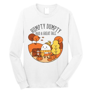 H.U.M.P.T.Y Had A Great Fall Funny Autumn Joke Thankgving Long Sleeve Shirt