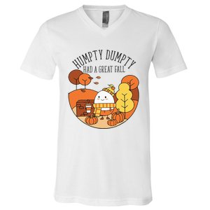 H.U.M.P.T.Y Had A Great Fall Funny Autumn Joke Thankgving V-Neck T-Shirt