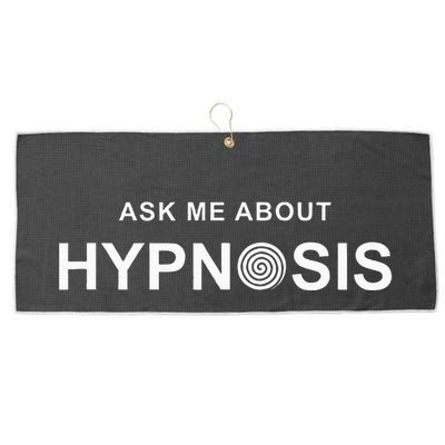 Hypnosis Hypnotist Ask Me About Hypnosis Hypnotic Apparel Large Microfiber Waffle Golf Towel