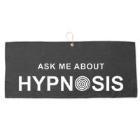 Hypnosis Hypnotist Ask Me About Hypnosis Hypnotic Apparel Large Microfiber Waffle Golf Towel