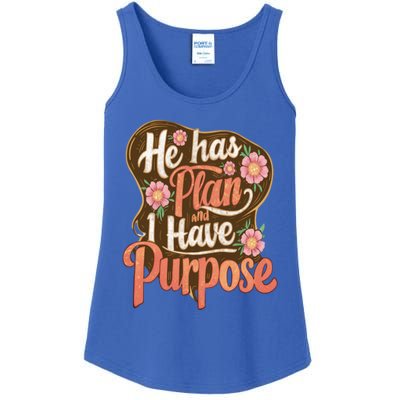 He Has A Plan And I Have A Purpose Cute Gift Ladies Essential Tank