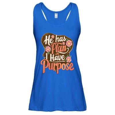 He Has A Plan And I Have A Purpose Cute Gift Ladies Essential Flowy Tank