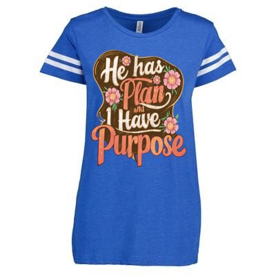 He Has A Plan And I Have A Purpose Cute Gift Enza Ladies Jersey Football T-Shirt