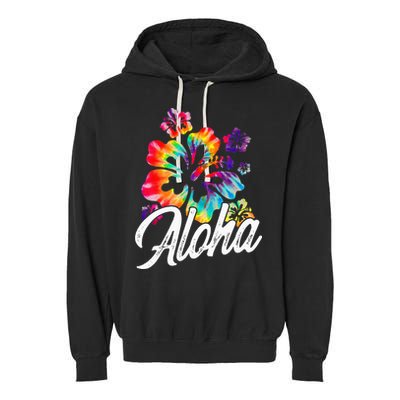 Hawaii Hawaiian Aloha Beaches Hibiscus Flowers Garment-Dyed Fleece Hoodie