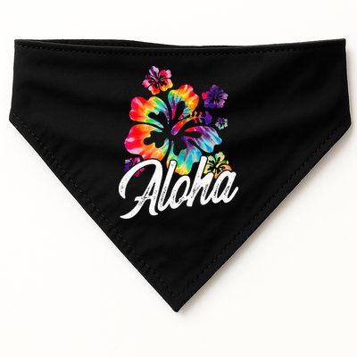 Hawaii Hawaiian Aloha Beaches Hibiscus Flowers USA-Made Doggie Bandana