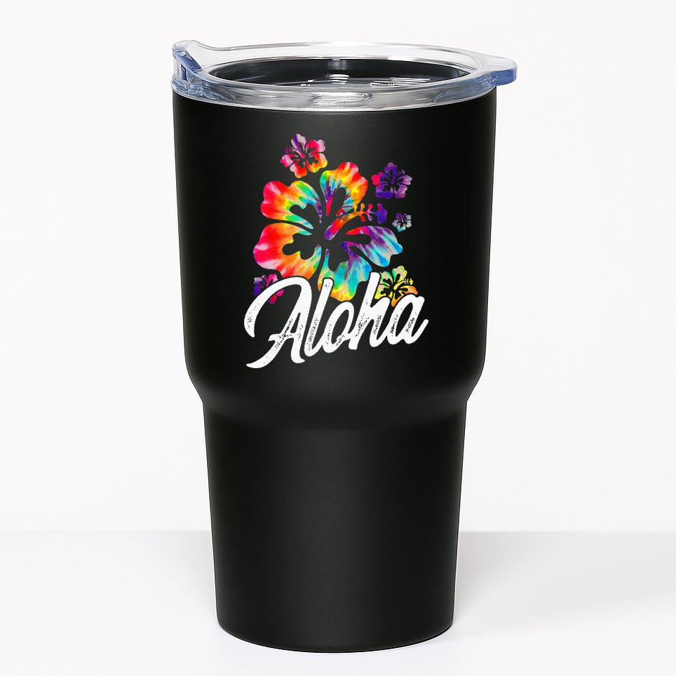 Hawaii Hawaiian Aloha Beaches Hibiscus Flowers Tumbler
