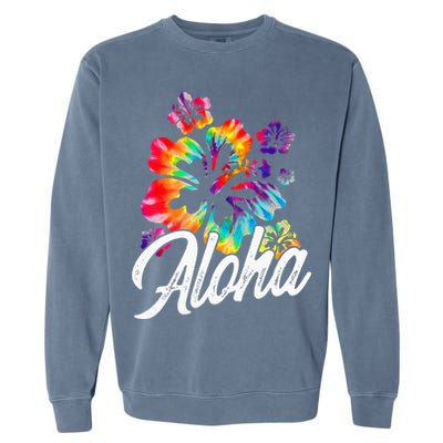 Hawaii Hawaiian Aloha Beaches Hibiscus Flowers Garment-Dyed Sweatshirt