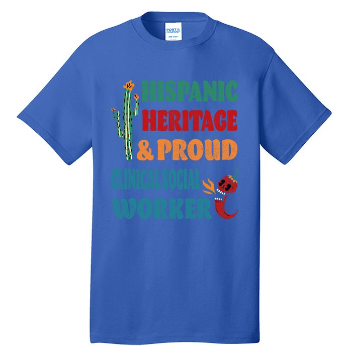 Hispanic Heritage And Proud Clinical Social Worker Cute Gift Tall T-Shirt