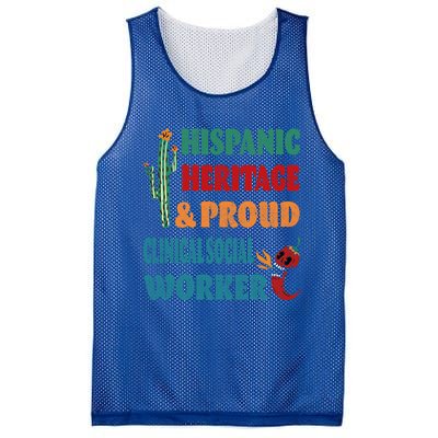 Hispanic Heritage And Proud Clinical Social Worker Cute Gift Mesh Reversible Basketball Jersey Tank