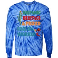 Hispanic Heritage And Proud Clinical Social Worker Cute Gift Tie-Dye Long Sleeve Shirt