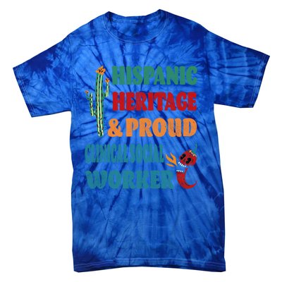 Hispanic Heritage And Proud Clinical Social Worker Cute Gift Tie-Dye T-Shirt