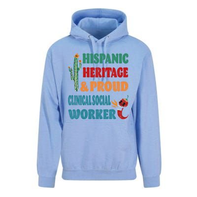 Hispanic Heritage And Proud Clinical Social Worker Cute Gift Unisex Surf Hoodie