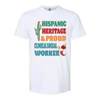 Hispanic Heritage And Proud Clinical Social Worker Cute Gift Softstyle® CVC T-Shirt