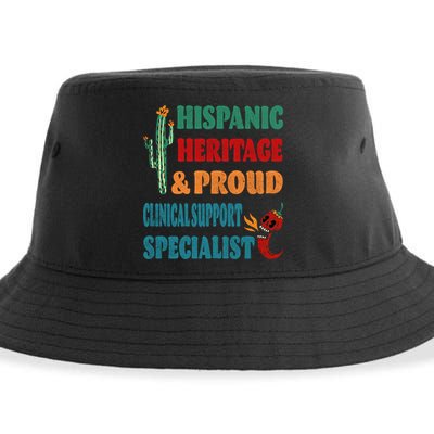 Hispanic Heritage And Proud Clinical Support Specialist Gift Sustainable Bucket Hat