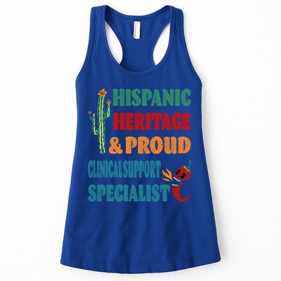 Hispanic Heritage And Proud Clinical Support Specialist Gift Womens Tank Top