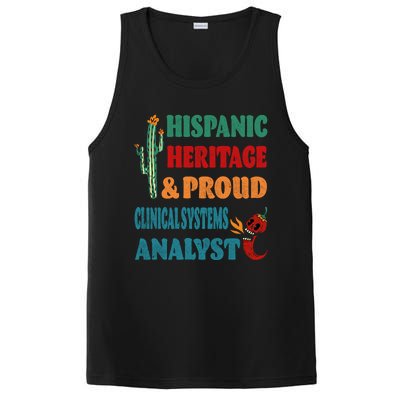 Hispanic Heritage And Proud Clinical Systems Analyst Gift PosiCharge Competitor Tank