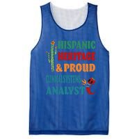 Hispanic Heritage And Proud Clinical Systems Analyst Gift Mesh Reversible Basketball Jersey Tank