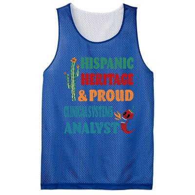 Hispanic Heritage And Proud Clinical Systems Analyst Gift Mesh Reversible Basketball Jersey Tank