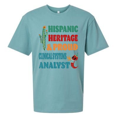 Hispanic Heritage And Proud Clinical Systems Analyst Gift Sueded Cloud Jersey T-Shirt