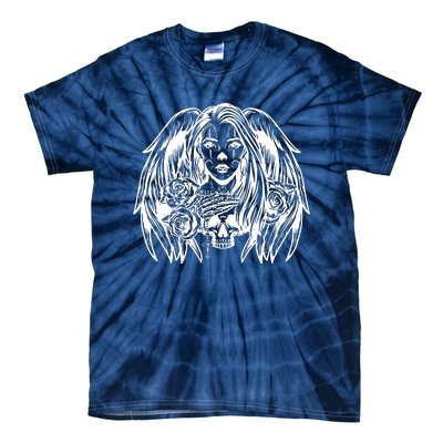 Heaven & Hell Angel Skull Day Of The Dead Tie-Dye T-Shirt