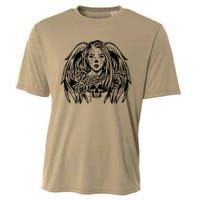 Heaven & Hell Angel Skull Day Of The Dead Cooling Performance Crew T-Shirt