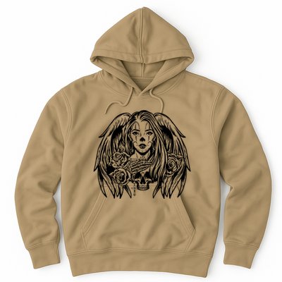 Heaven & Hell Angel Skull Day Of The Dead Hoodie