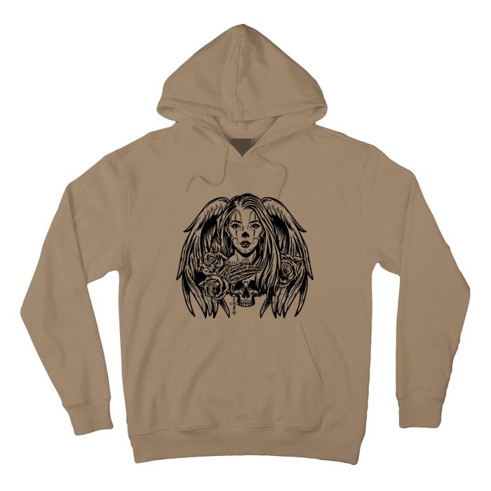 Heaven & Hell Angel Skull Day Of The Dead Hoodie