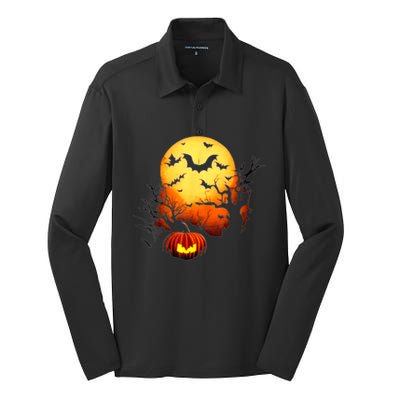 Halloween Silk Touch Performance Long Sleeve Polo