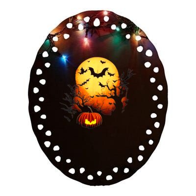 Halloween Ceramic Oval Ornament