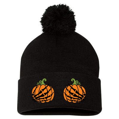 Halloween Pom Pom 12in Knit Beanie