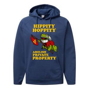 Hippity Hoppity Abolish Private Property Performance Fleece Hoodie