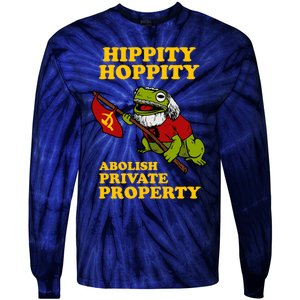 Hippity Hoppity Abolish Private Property Tie-Dye Long Sleeve Shirt